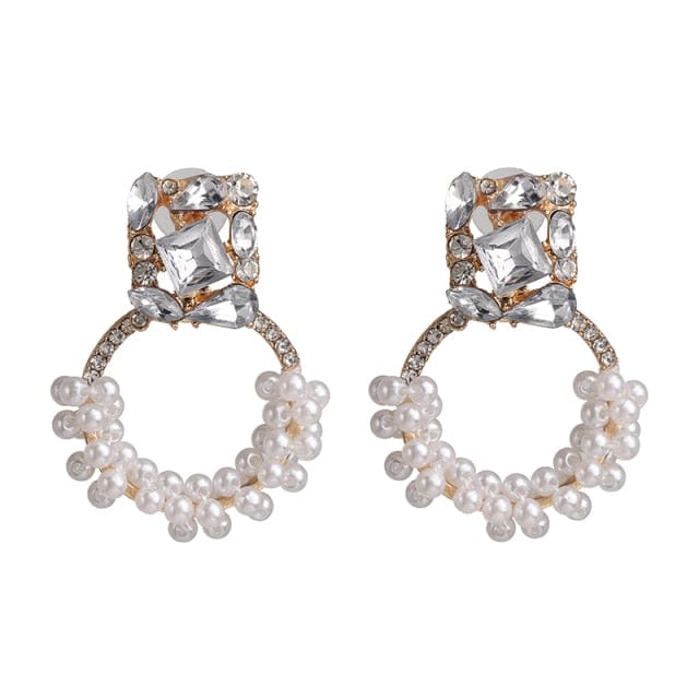 Muti Color Crystal Drop Earrings
