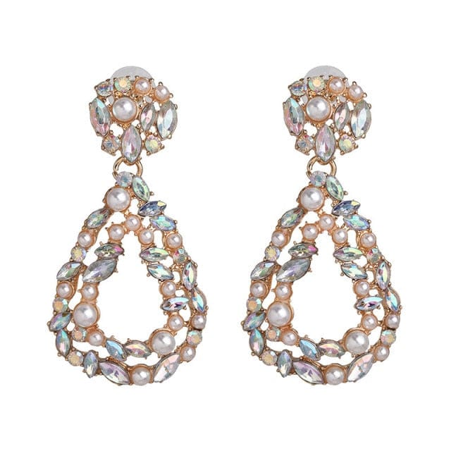 Muti Color Crystal Drop Earrings