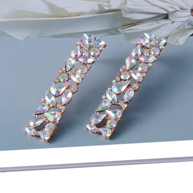 Muti Color Crystal Drop Earrings