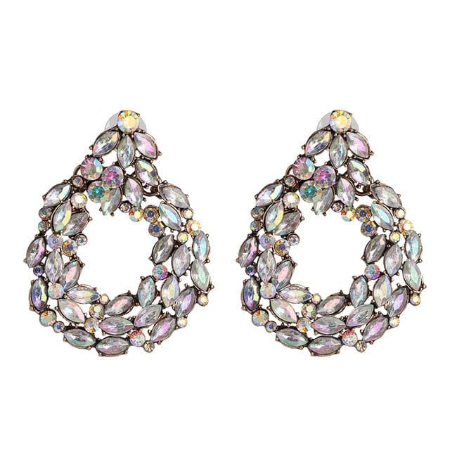 Muti Color Crystal Drop Earrings