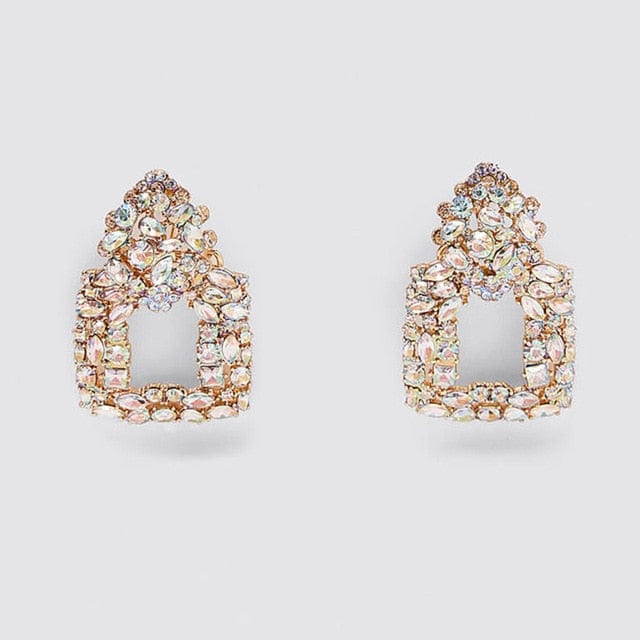 Muti Color Crystal Drop Earrings