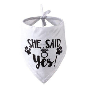 Dog Wedding Bandana My Humans are Getting Married She Said Yes Pet Triangle Bib Scarf Neckerchief Engagement Announcemet|Dog Accessories|