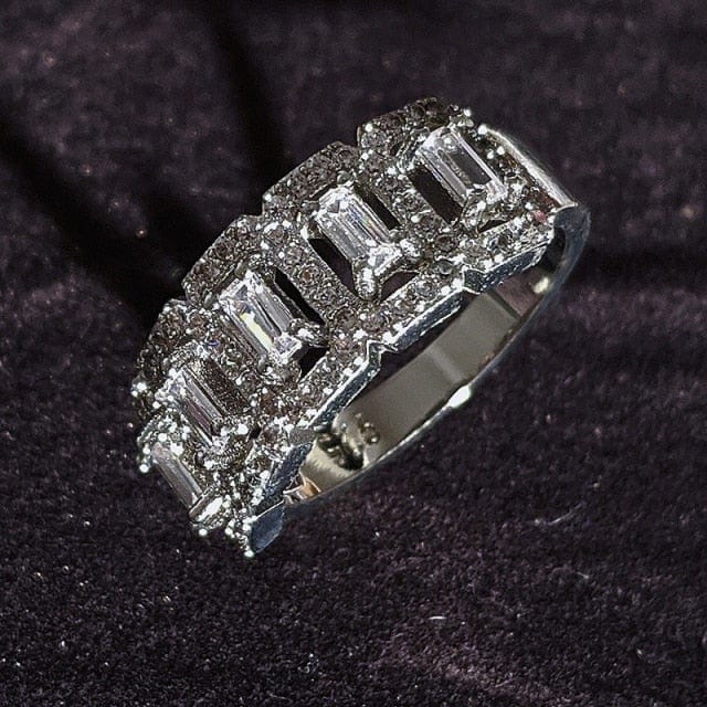 Luxury Sterling Silver Eternity Ring