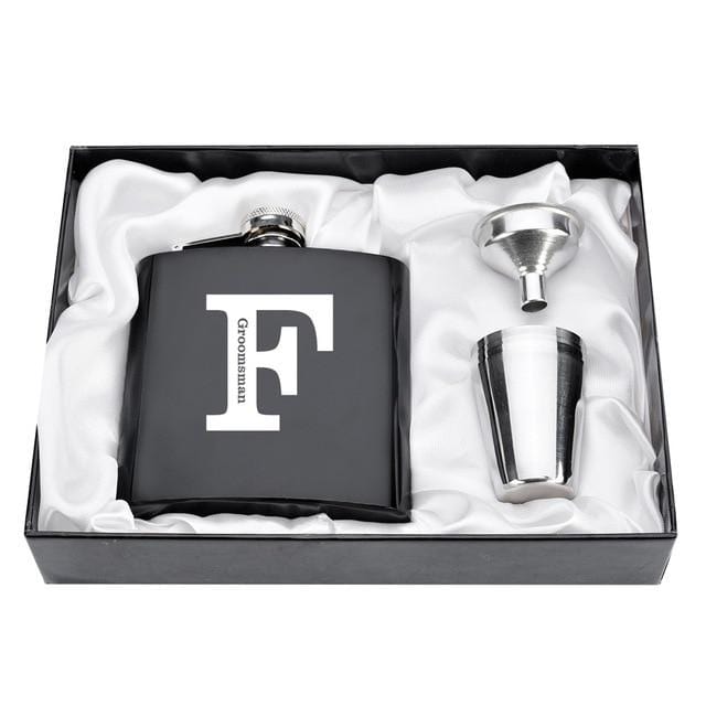 Personalized Engraved 6oz Flask Set