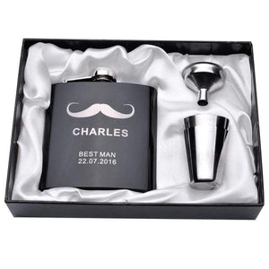Personalized Engraved 6oz Flask Set
