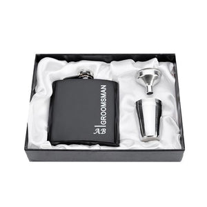 Personalized Engraved 6oz Flask Set