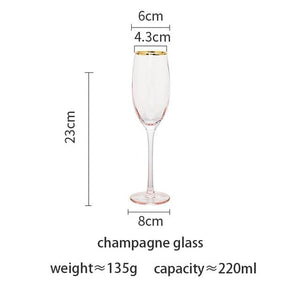 Gold Border Glass Cup