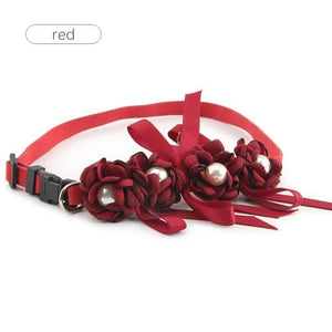 Wedding Flower Pet Collar
